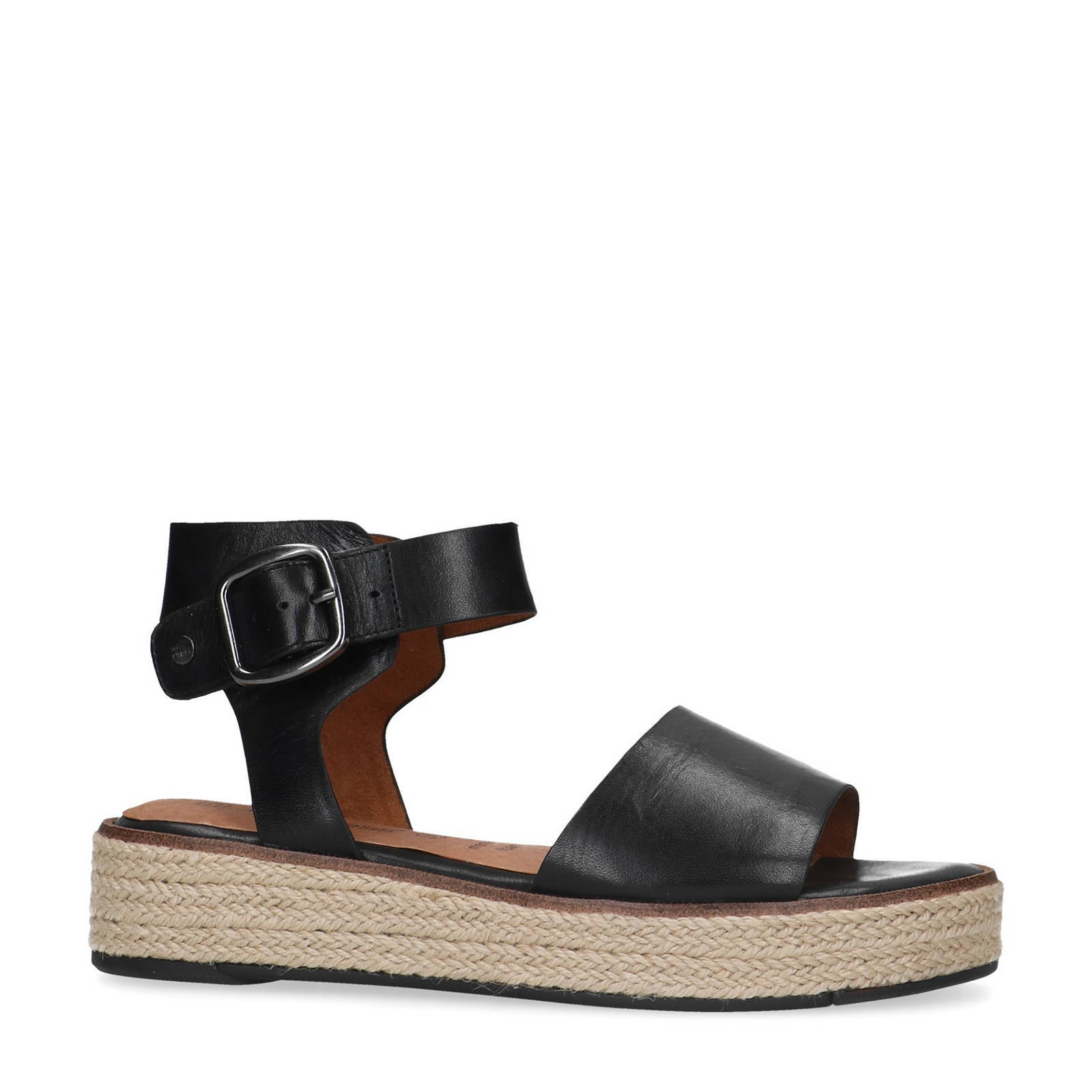 Zwarte platform online sandalen