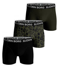Björn Borg boxershort (set van 3), Donkergroen/zwart