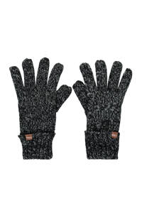 Sarlini handschoenen gemeleerd zwart, Zwart