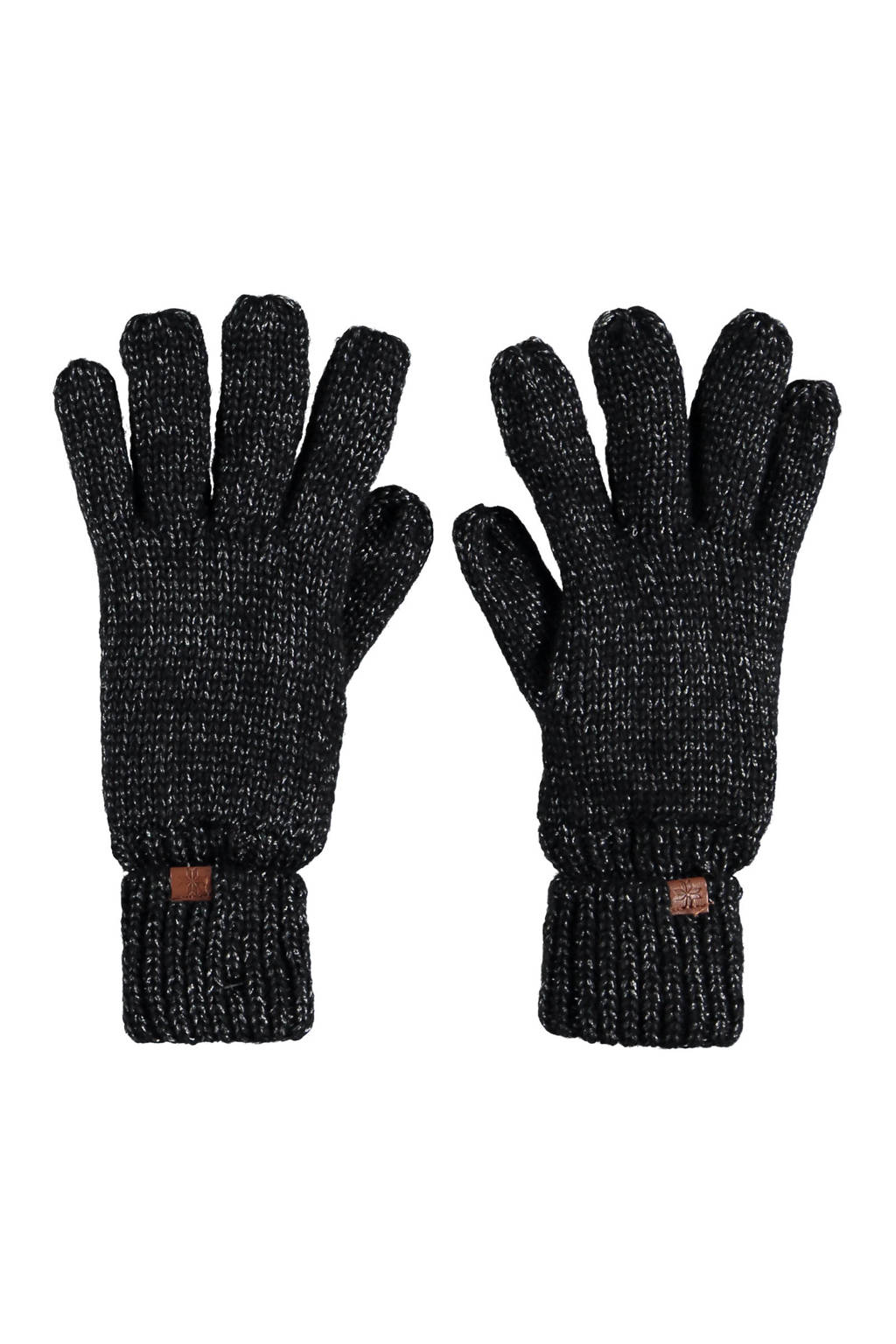 Sarlini handschoenen gemeleerd zwart, Zwart