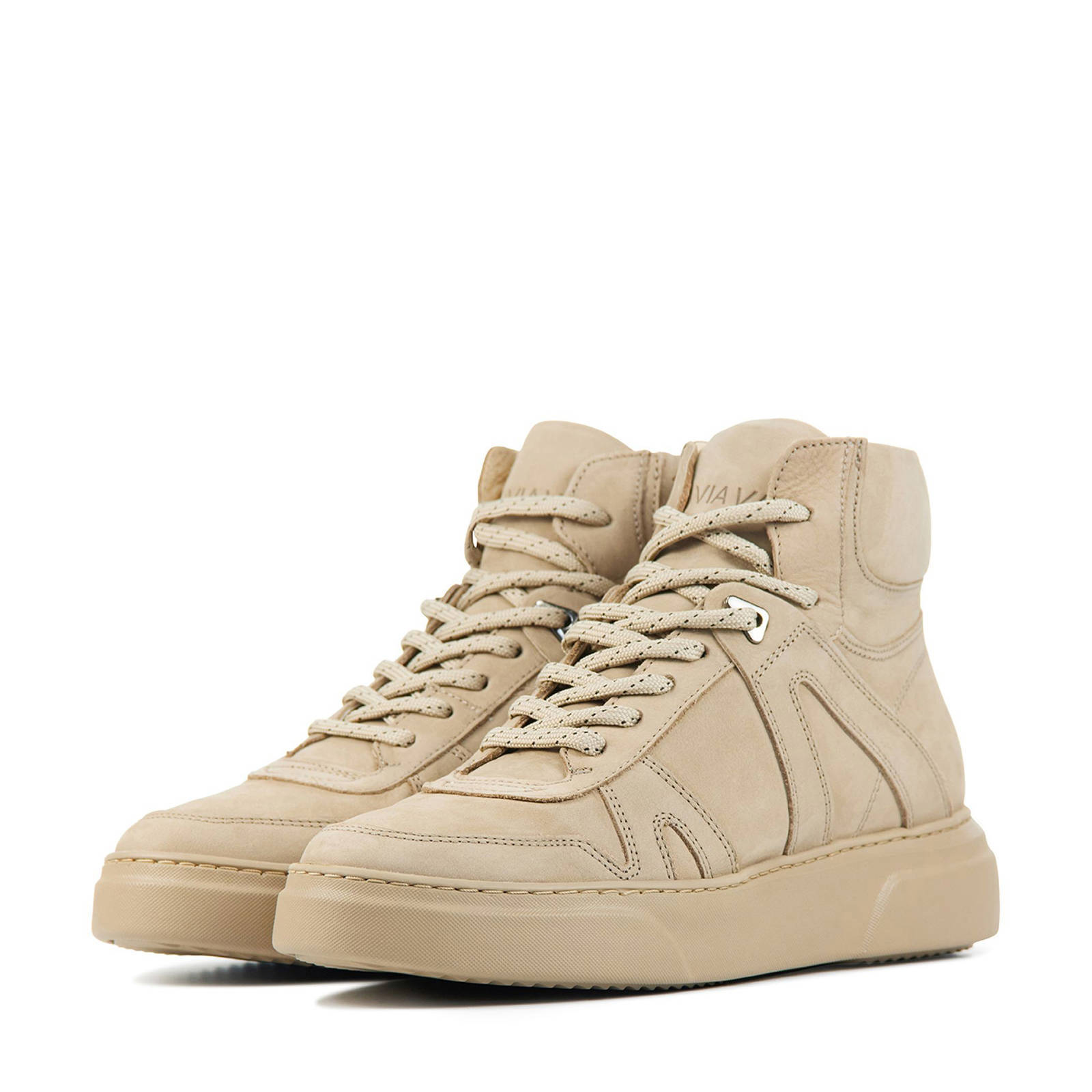 Via Vai Celina Taupe Sneaker Military (57040) - Schoenen Caramel  (Sint-Job-in-'t-Goor)