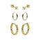 KARMA Jewelry gold plated oorbellen Teddy (set van 3)