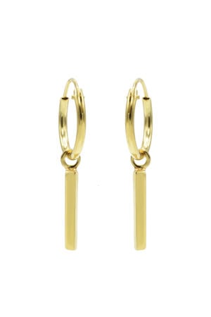 gold plated oorbellen Tube