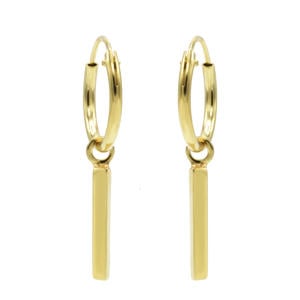gold plated oorbellen Tube