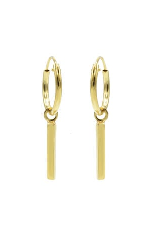 gold plated oorbellen Tube
