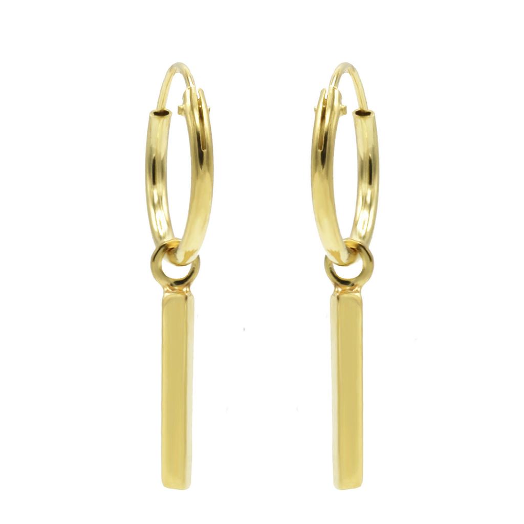 KARMA Jewelry gold plated oorbellen Tube