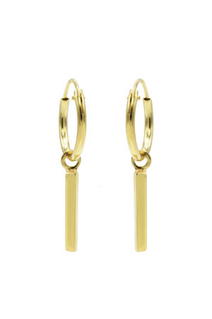 gold plated oorbellen Tube