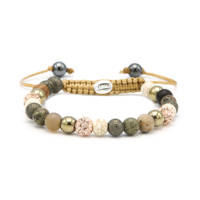 KARMA Jewelry armband Mave groen, rose/groen/goud