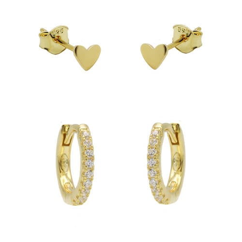 KARMA Jewelry gold plated oorbellen Let's Rock - set van 2 afbeelding
