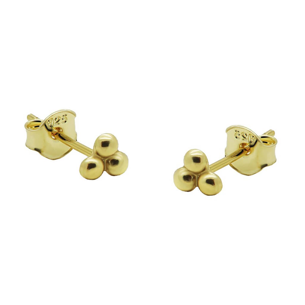 KARMA Jewelry gold plated oorbellen Triple Dots