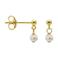 KARMA Jewelry gold plated oorbellen Dangling Pearl