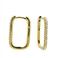 KARMA Jewelry gold plated oorbellen Polished Square
