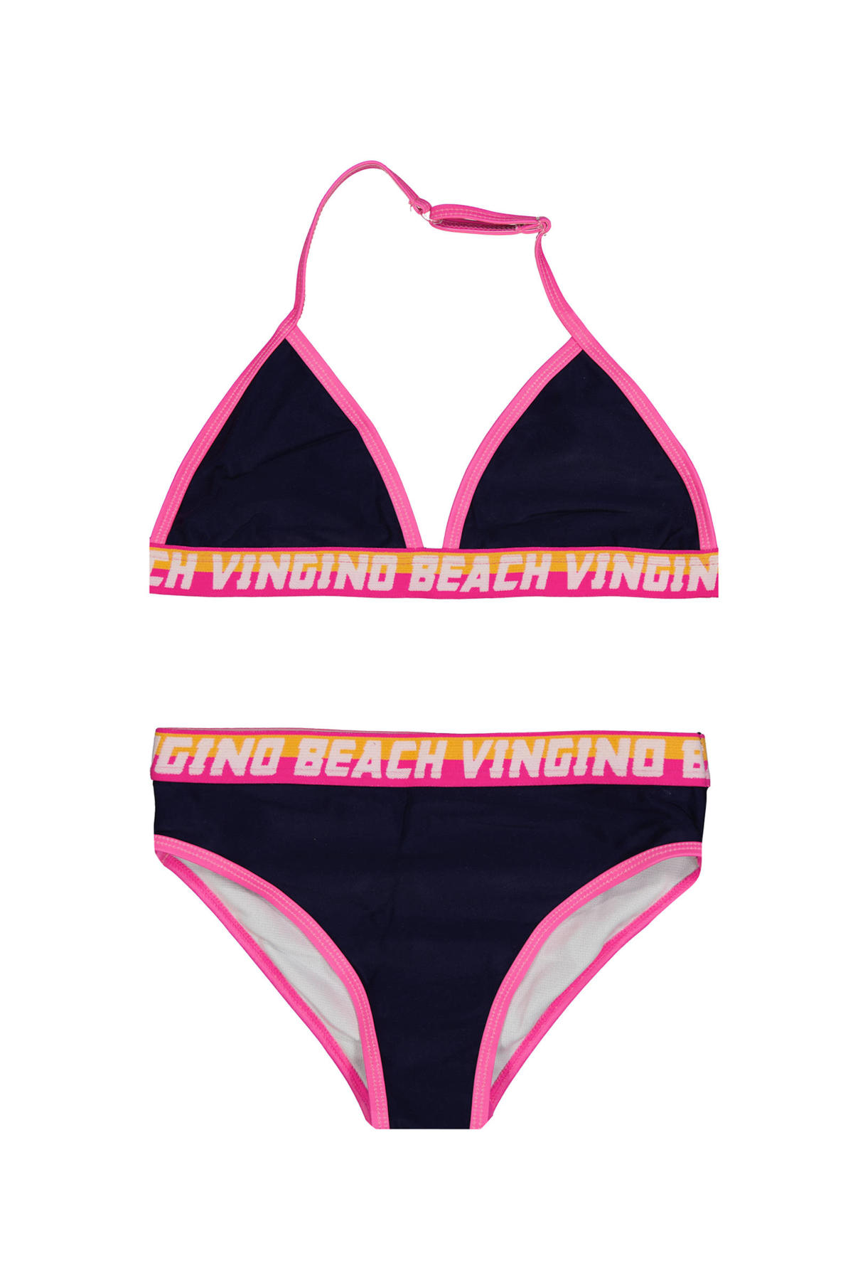 Kauwgom passend enkel en alleen Vingino triangel bikini ZOFINA donkerblauw/roze | wehkamp