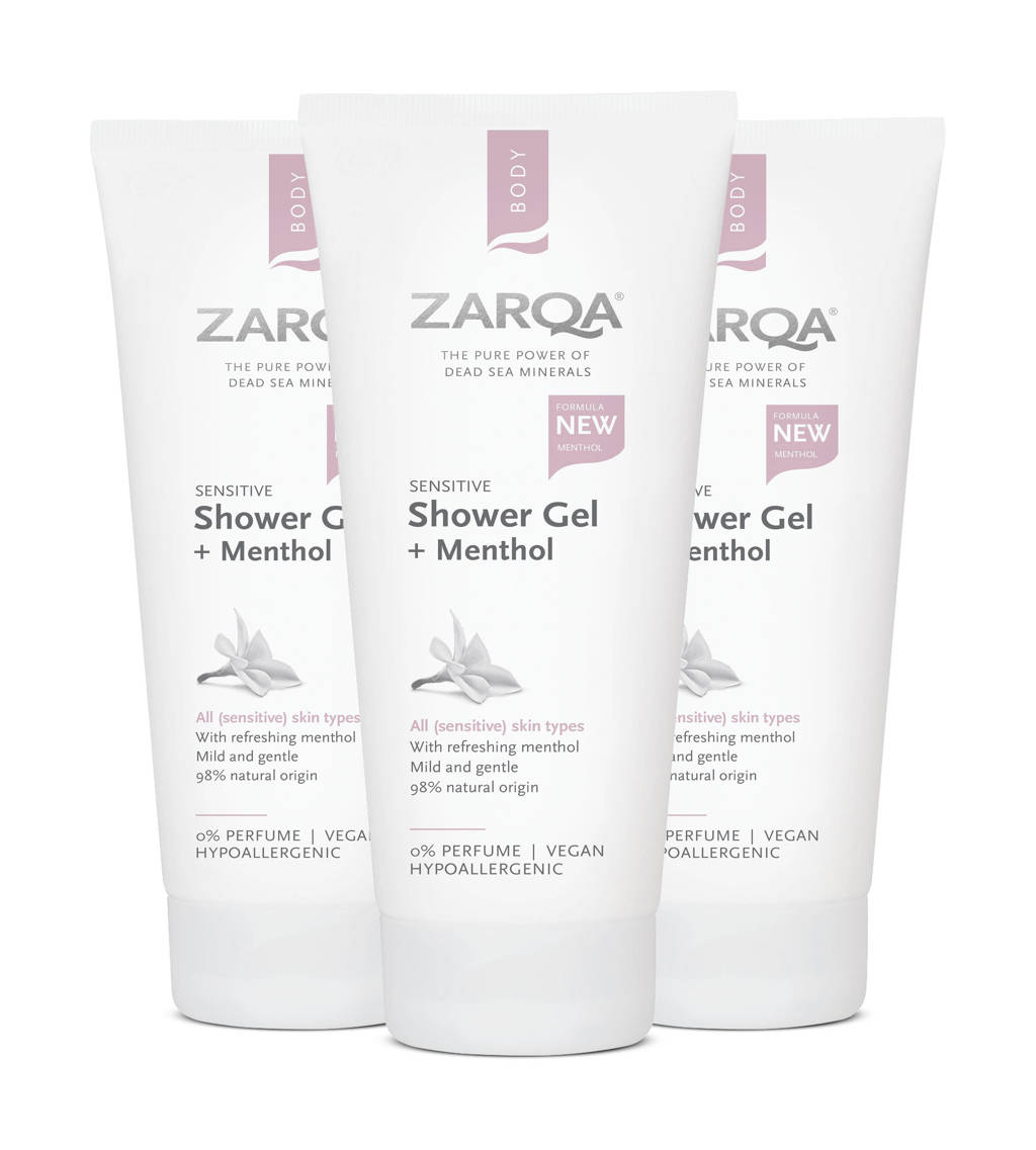 Zarqa Menthol douchegel - 3 x 200 ml - voordeelverpakking