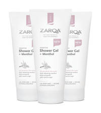 Zarqa Menthol douchegel - 3 x 200 ml - voordeelverpakking