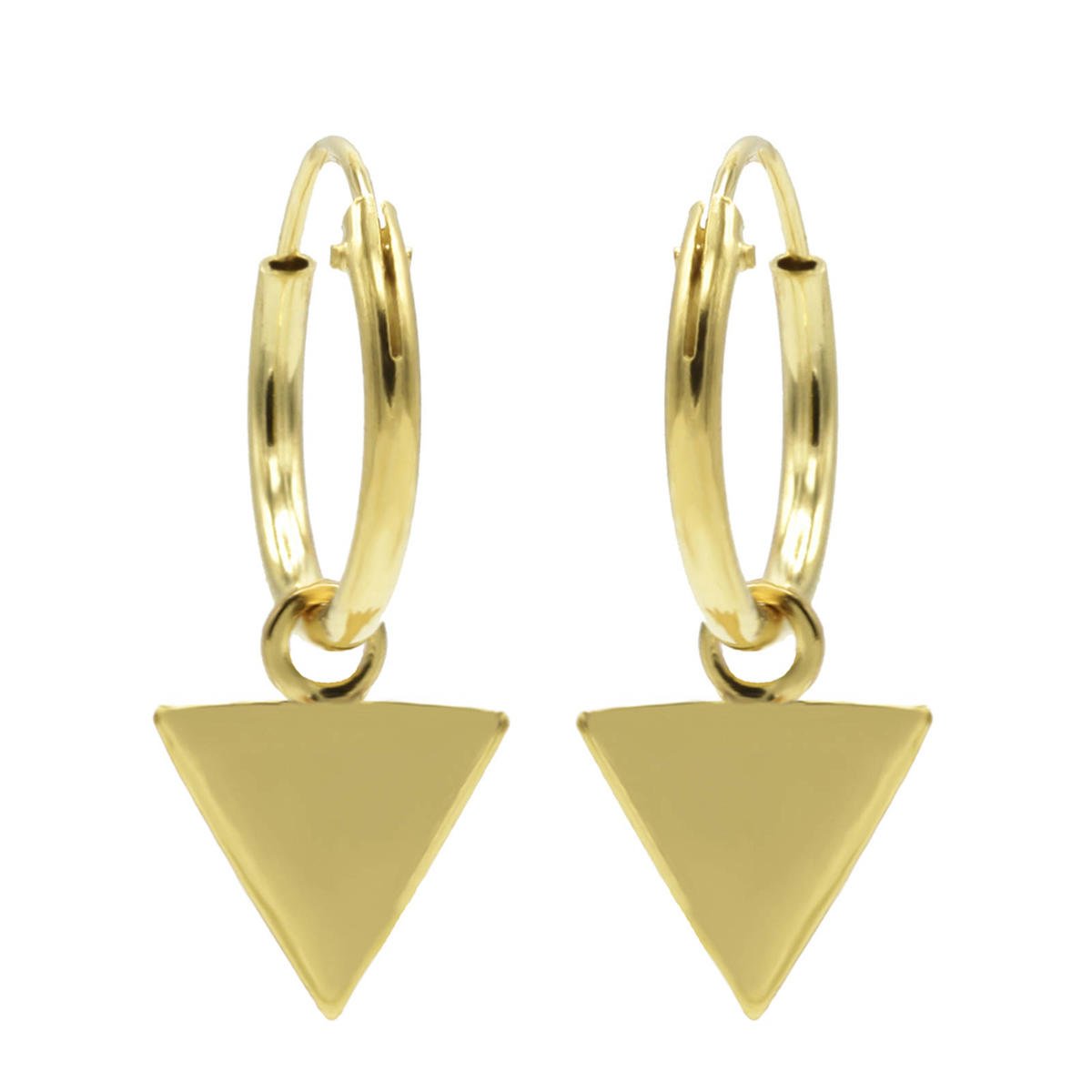 debat Normalisatie vermoeidheid KARMA Jewelry vergulde oorbellen Triangle | wehkamp