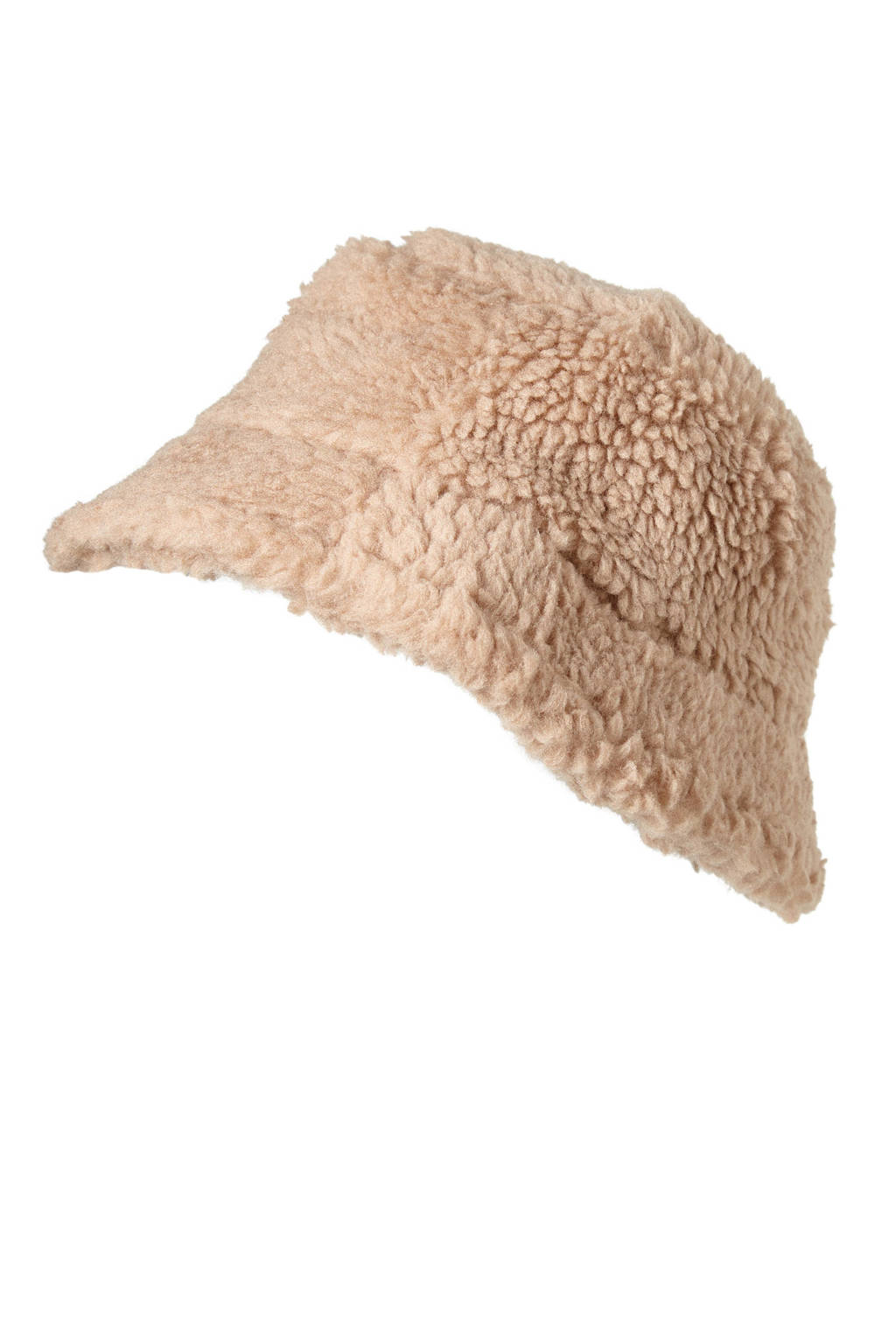 Sarlini bucket hat van teddy beige, Beige