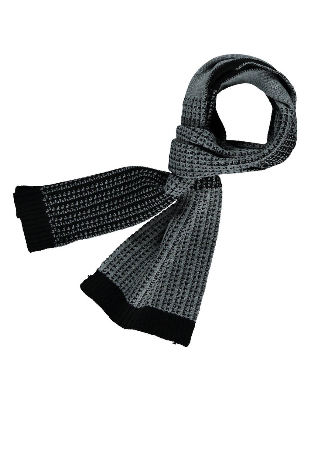 Sarlini sjaal zwart/grijs, Zwart/grijs