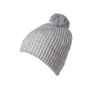 muts met pompon grijs