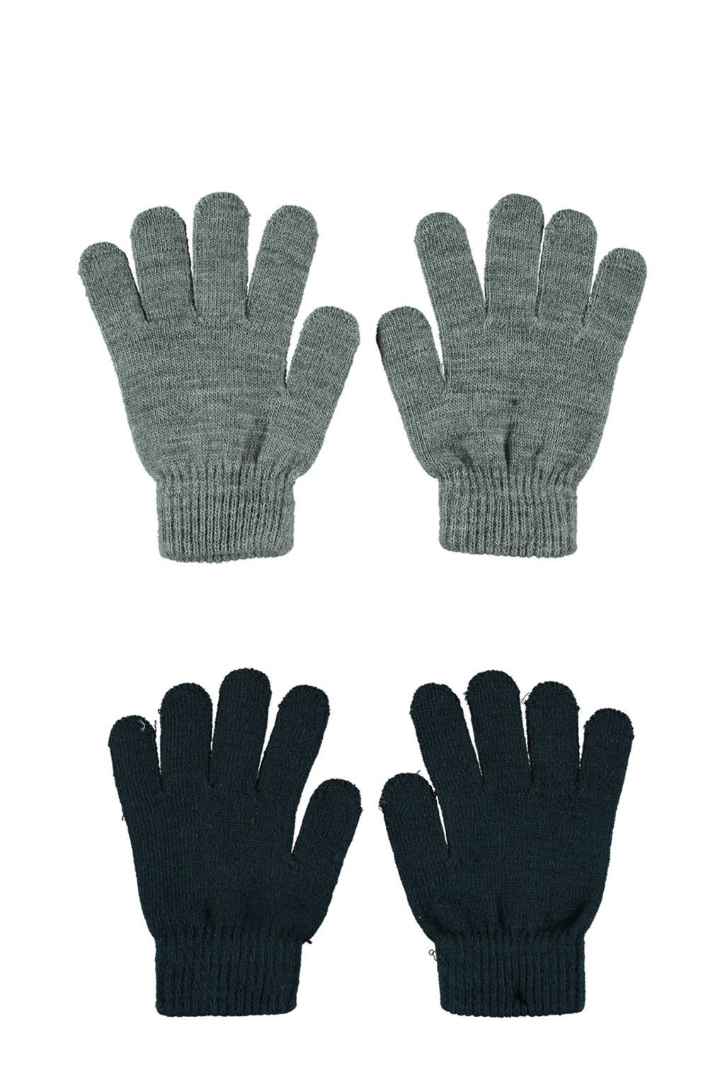 Sarlini handschoenen - set van 2 grijs/donkerblauw, Grijs/donkerblauw