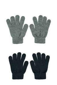 Sarlini handschoenen - set van 2 grijs/donkerblauw, Grijs/donkerblauw
