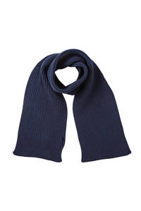 Sarlini ribgebreide sjaal donkerblauw, Donkerblauw