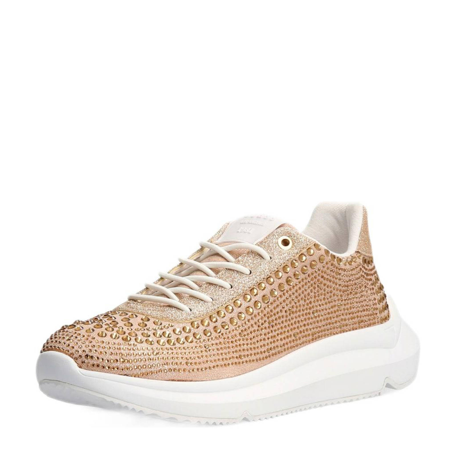 GUESS Deglitz sneakers met strass steentjes goud | wehkamp