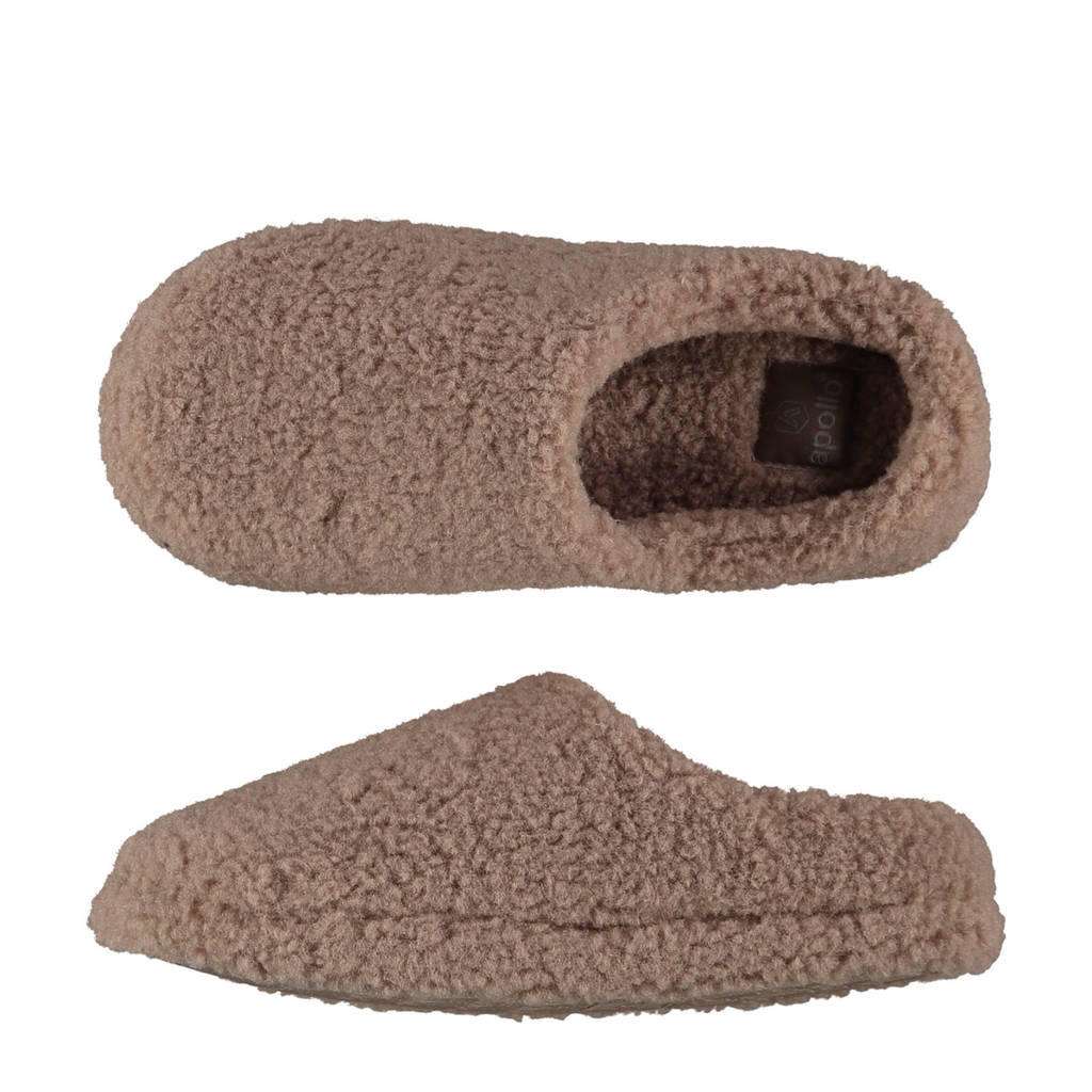 Apollo pantoffles taupe, Taupe