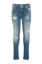 thumbnail: Stonewashed meisjes LTB skinny jeans Amy van stretchdenim met high waist, rits- en drukknoopsluiting en effen