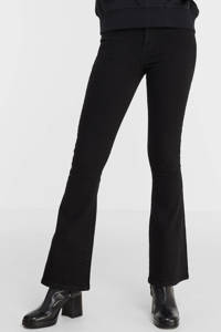 Zwarte dames Raizzed flared jeans Sunrise van stretchdenim met regular waist en rits- en knoopsluiting