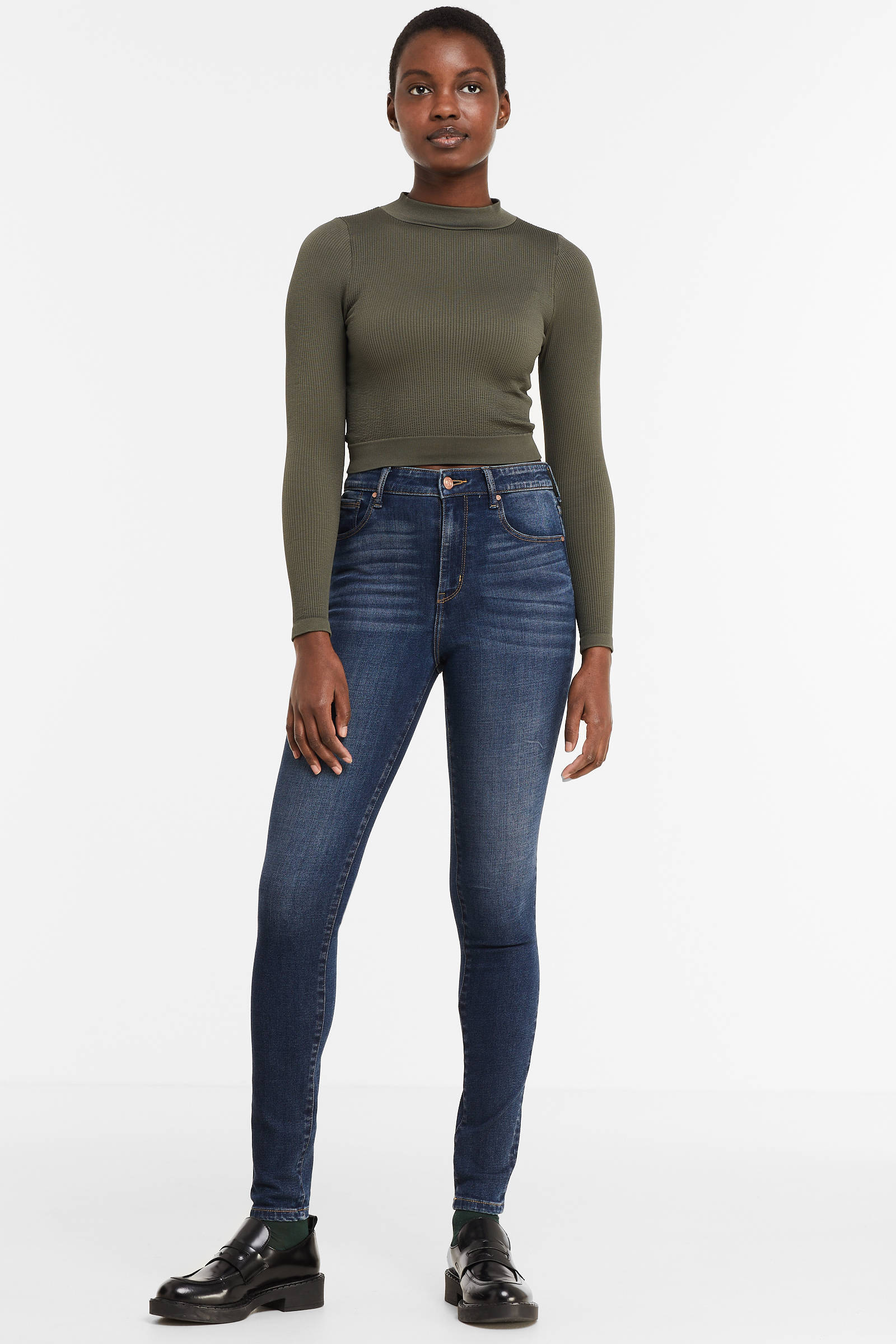 High waist super skinny jeans Blossom black wehkamp Dames Kleding Broeken & Jeans Jeans High Waisted Jeans 