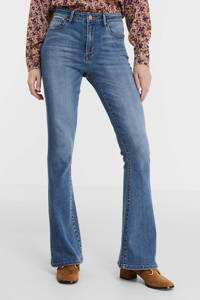 Blauwe dames Raizzed flared jeans Sunrise van stretchdenim met regular waist en rits- en knoopsluiting