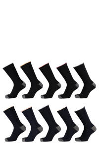 Apollo sokken - set van 10 zwart/donkerblauw, Zwart/donkerblauw