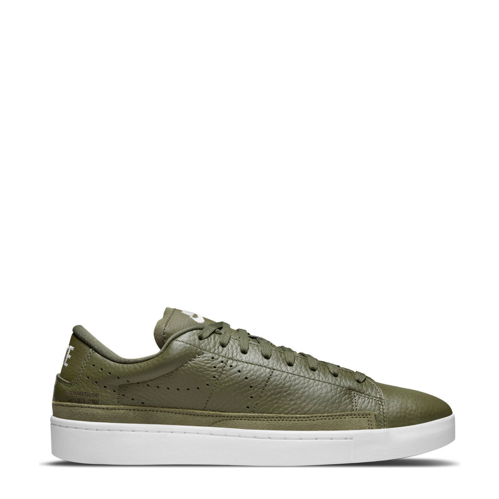 Nike Blazer Low X sneakers olijfgroen/wit | wehkamp