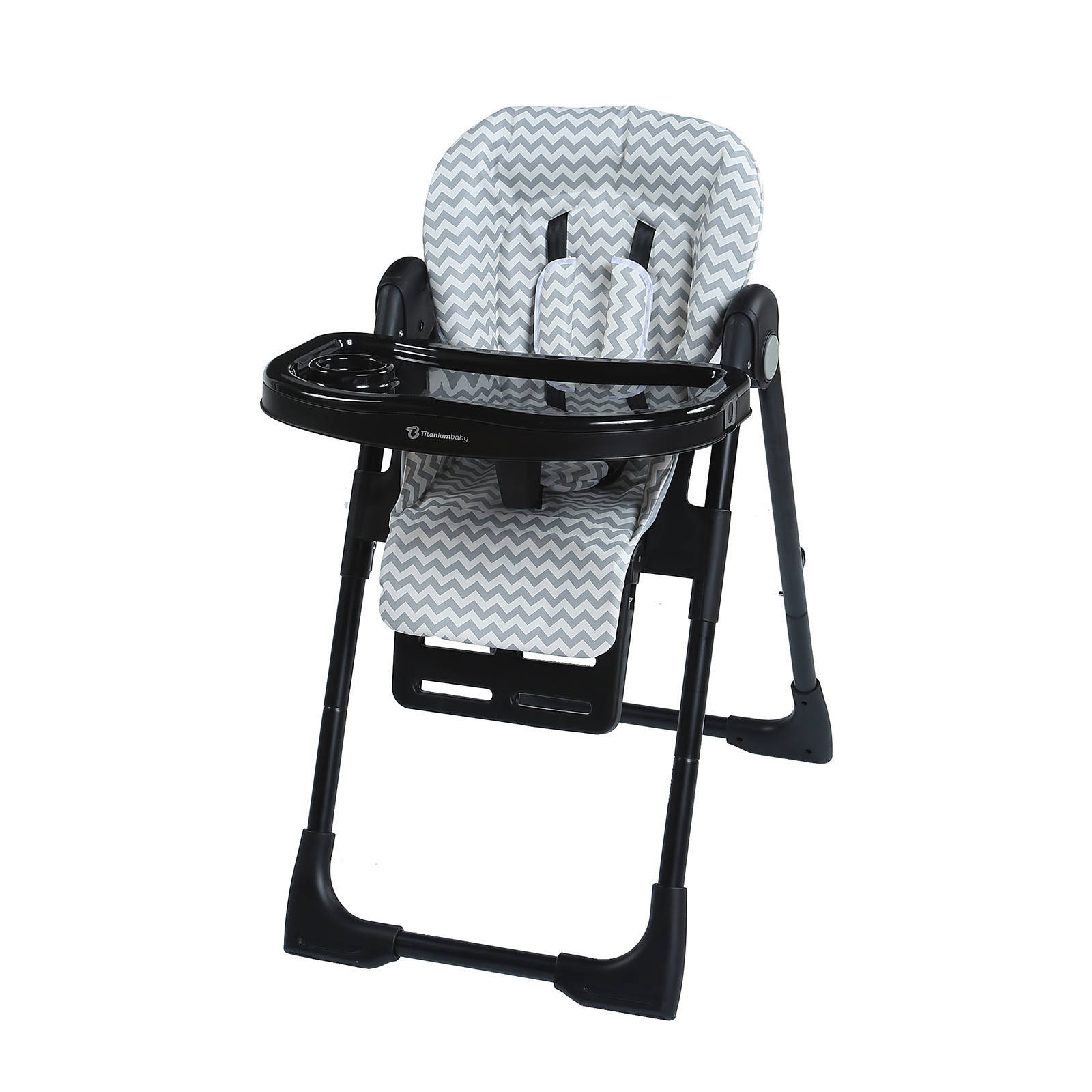 Titaniumbaby kinderstoel Galaxy Zig Zag - Wit / Grijs | wehkamp