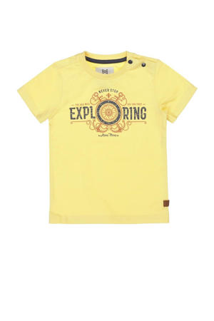 T-shirt met printopdruk geel
