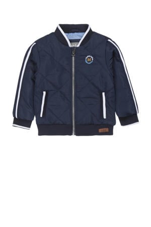 bomberjack zomer Jacket met logo blauw
