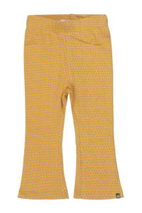 Gele meisjes Koko Noko flared broek van stretchkatoen met regular waist en elastische tailleband