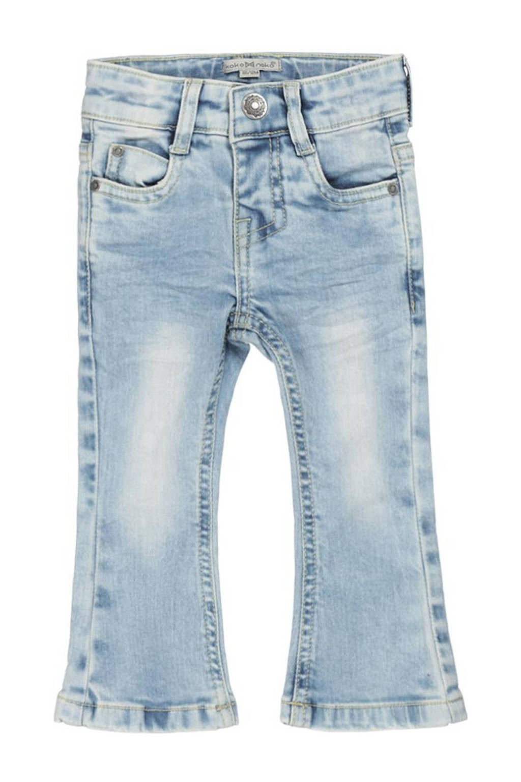 Lichtblauwe meisjes Koko Noko flared jeans Jeans van stretchdenim met regular waist