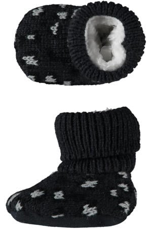 gebreide slofjes donkerblauw