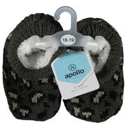 thumbnail: Apollo gebreide slofjes legergroen