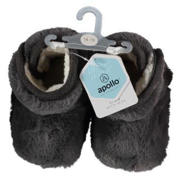 thumbnail: Apollo slofjes met imitatiebont antraciet