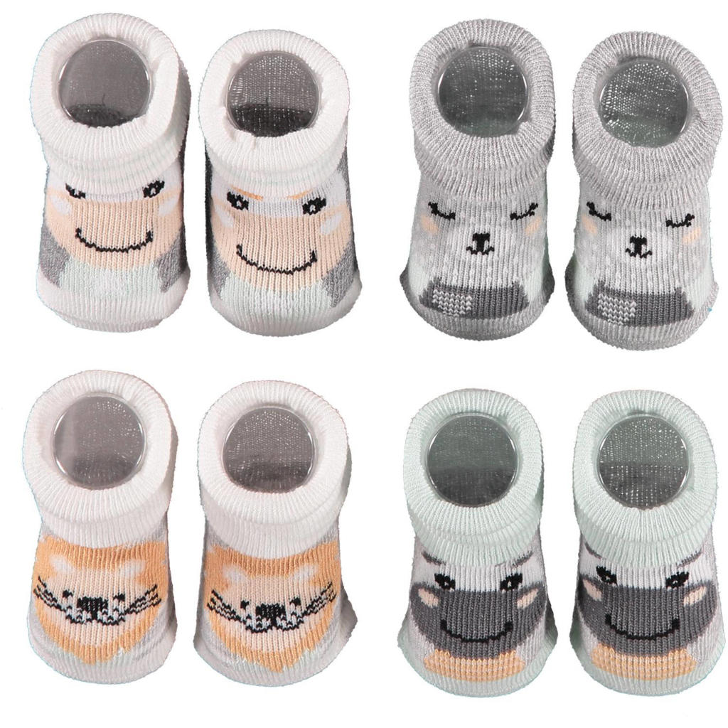 Apollo new born sokken - set van 4 in een geschenkset multi