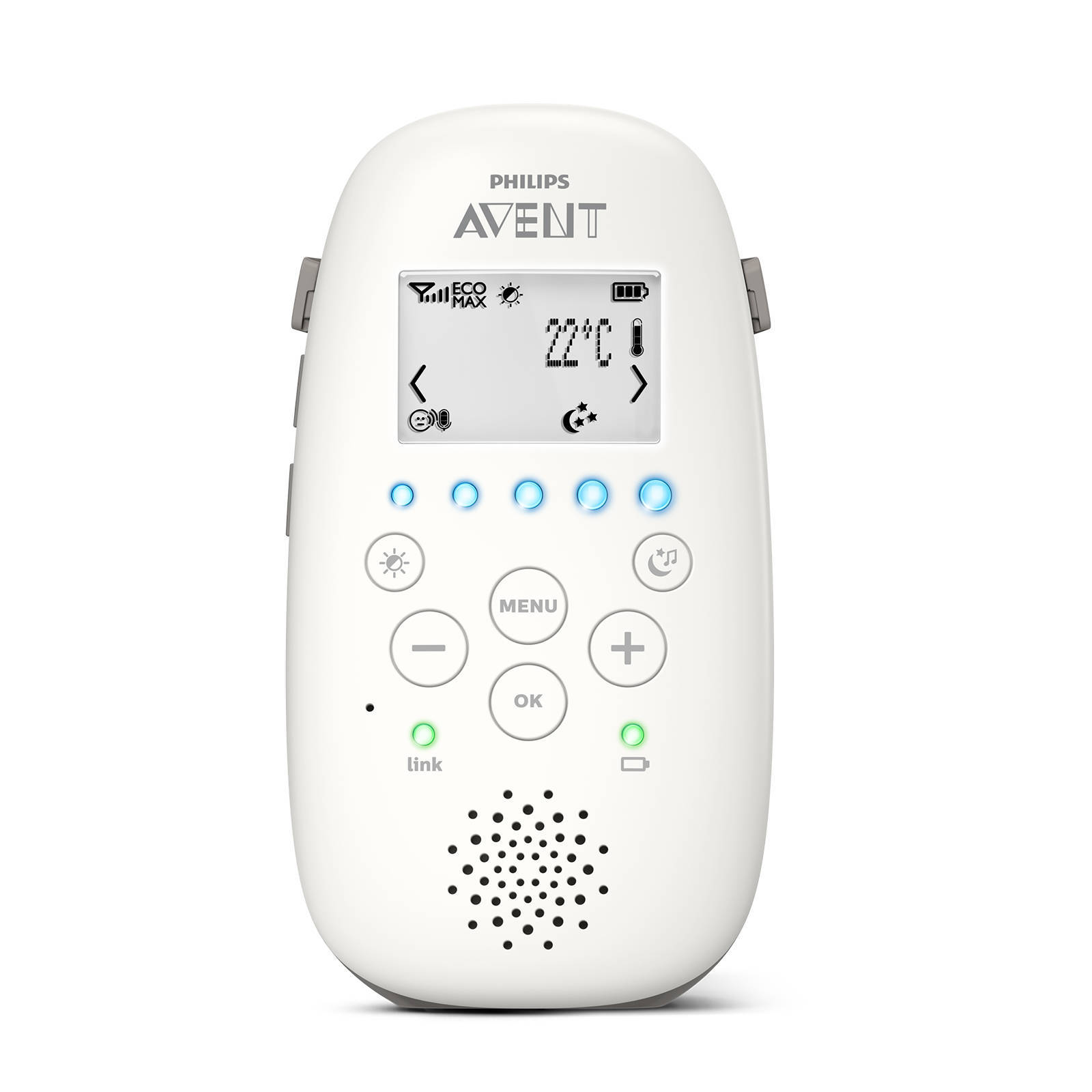 Philips Avent DECT Babyfoon - Nachtlampje en slaapliedjes - 330 Meter bereik - 18 Uur draadloos
