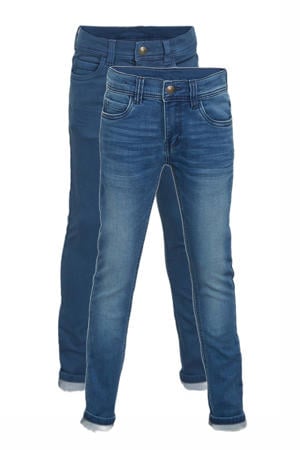skinny jeans en broek - set van 2 stonewashed