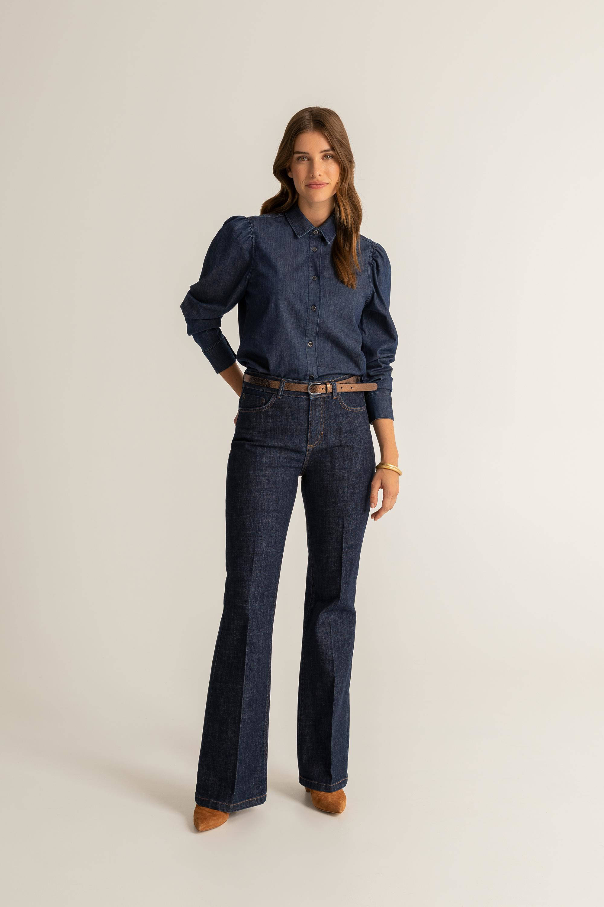 Expresso denim blouse blauw | wehkamp