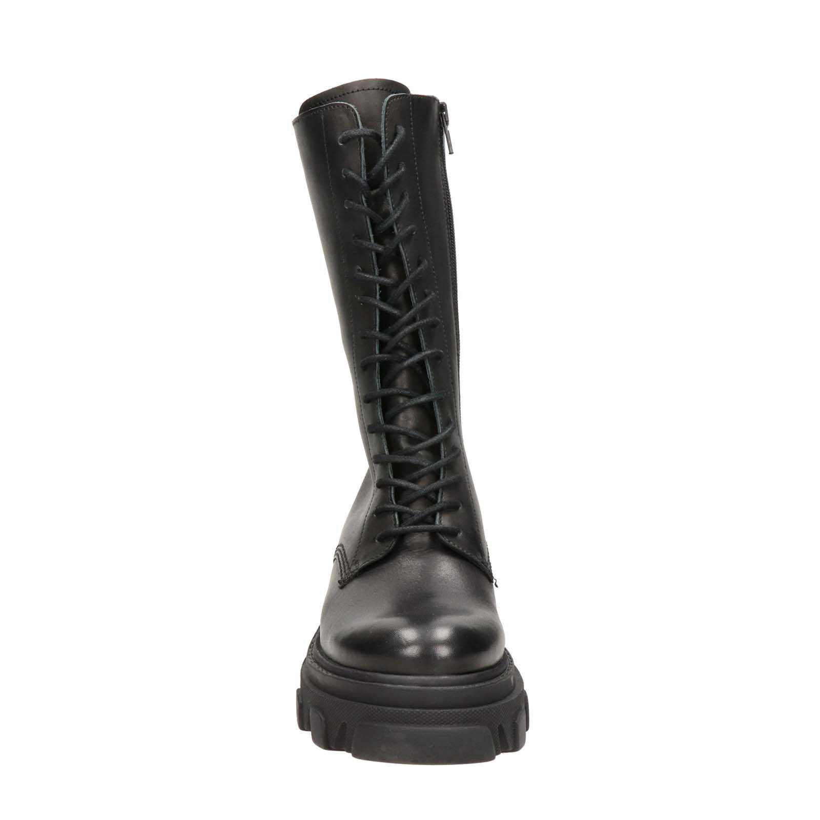 Nelson chunky leren veterboots zwart | wehkamp