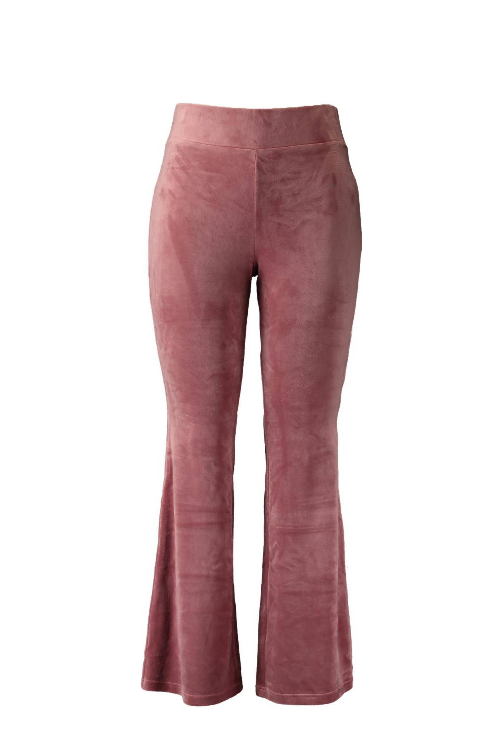 MS Mode fluwelen flared broek oudroze | wehkamp