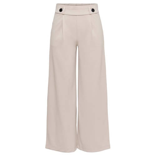 JDY high waist wide leg broek JDYGEGGO beige afbeelding