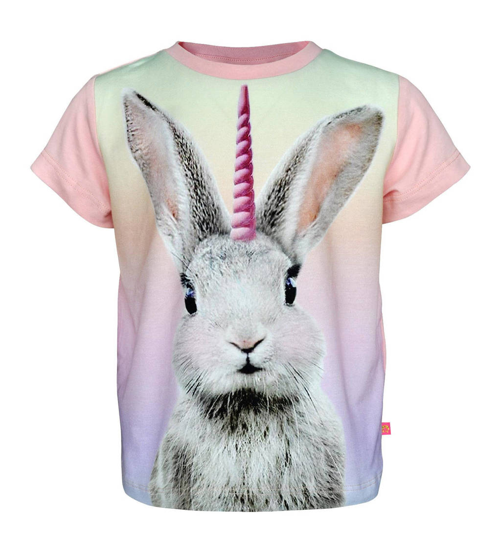 Someone T-shirt Twinkle met printopdruk roze/multicolor wehkamp